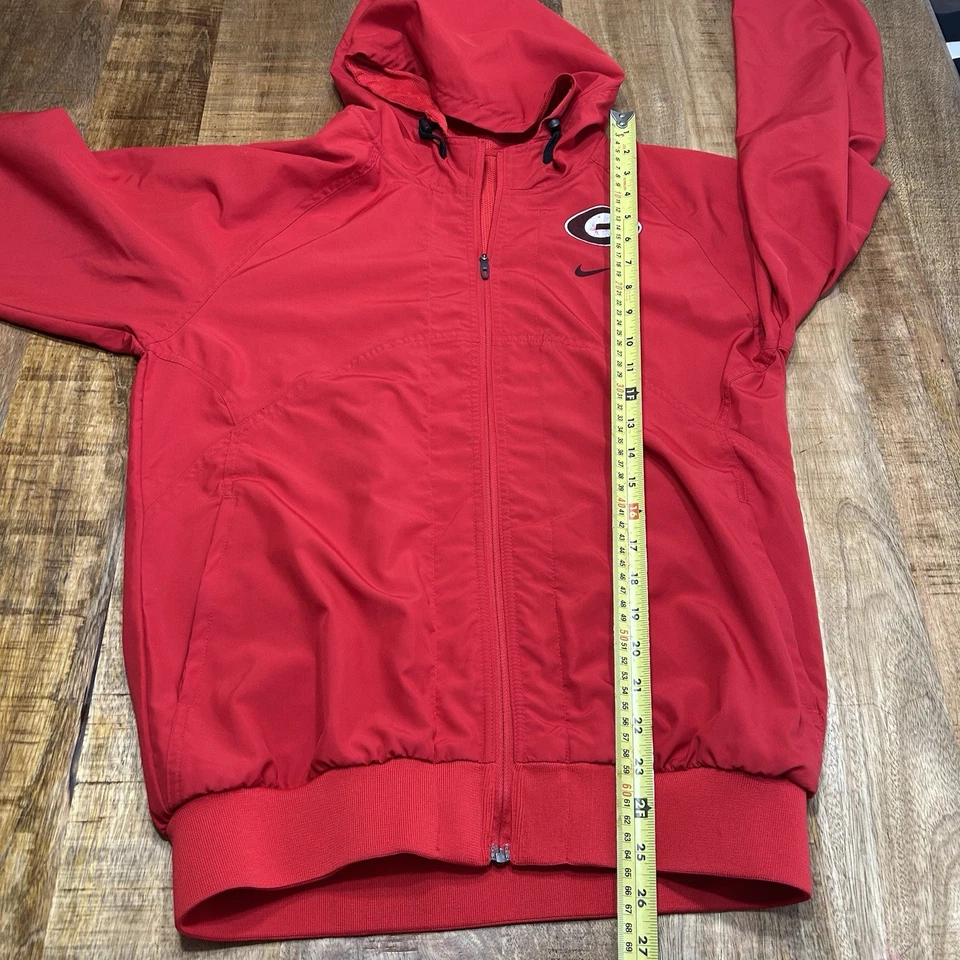 Nike Georgia Bulldogs Red Windbreaker Jacket Men’s Large - Image 3 of 4