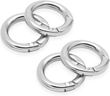 Metal O Ring Spring Opening Purse Making Snap Trigger O-Rings Clip Key Ring Hold