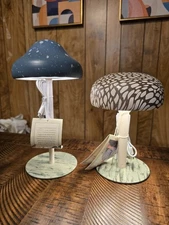John Derian x Target | Blue + Brown Mushroom Lamp Set | In Hand | SHIPS NOW!