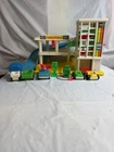 Vintage Fisher Price Little People Parking Garage WORKING Elevator Sounds Cars