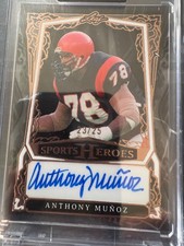 ANTHONY MUNOZ Auto 2025 Leaf SPORTS HEROES BENGALS Gold /25