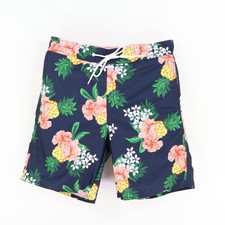 St. John's Bay Swim Trunks Mens Size M Multicolor Floral 100 Poly Pockets NEW