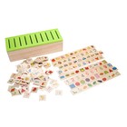 Hölzerne Klassifizierung Spielzeugkiste Montessori Kindermuster Passendes