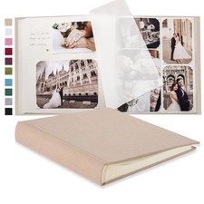 Large DIY Scrapbook Photo Album 100 pages with Writing Space for 3x5 4x6 5x7 ...