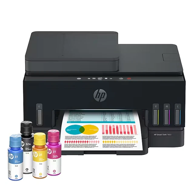 HP Smart Tank 7603 Wireless All-in-One Supertank Printer, Up to 3 Years of Ink