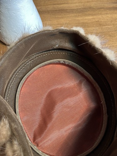 1940’s Fur Pillbox Winter Hat Vintage Formal Lined - Picture 4 of 5