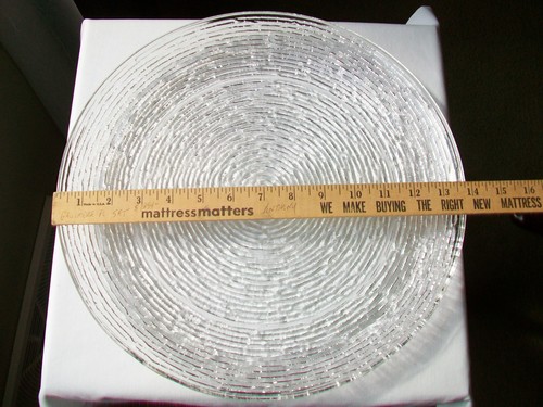 VINTAGE ANCHOR HOCKING SORENO LARGE PLATTER CLEAR 14" - Picture 3 of 9