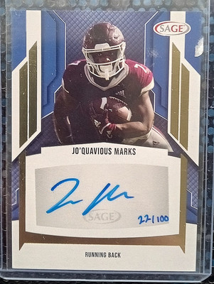 2024 SAGE Auto BLUE 22/100 Jo'Quavious Marks #A-JM2 Auto