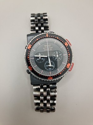 Seiko 7A28-6000 Giugiaro Vintage Quartz Chronograph Alien Bishop 1983 Japan
