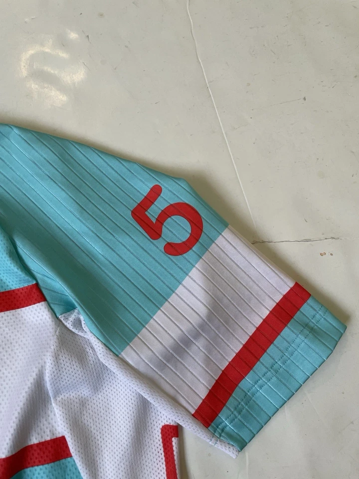 Capo Forma Men’s Large Team Jersey Sea Foam Green, White - Made in Italy - Image 4 of 4