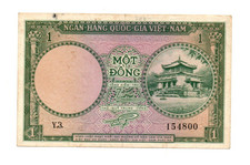 1 DONG  EXTRA FINE   BANKNOTE FROM  SOUTH VIETNAM  1955  PICK-1