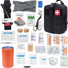 First Aid Kit: 151pc Trauma Medical with Tourniquet, Camping IFAK Molle