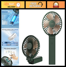 Portable Handheld Fan 5000mAh Battery, 20-Hour Run Time, 4 Speeds, Foldable Cool