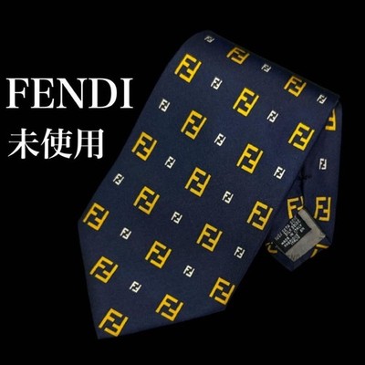 grade FENDI high class necktie Zukka pattern all over navy From Japan ...