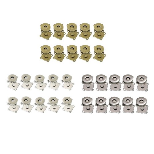 10 Pairs Snap Fasteners Made Of Metal - Picture 1 of 12