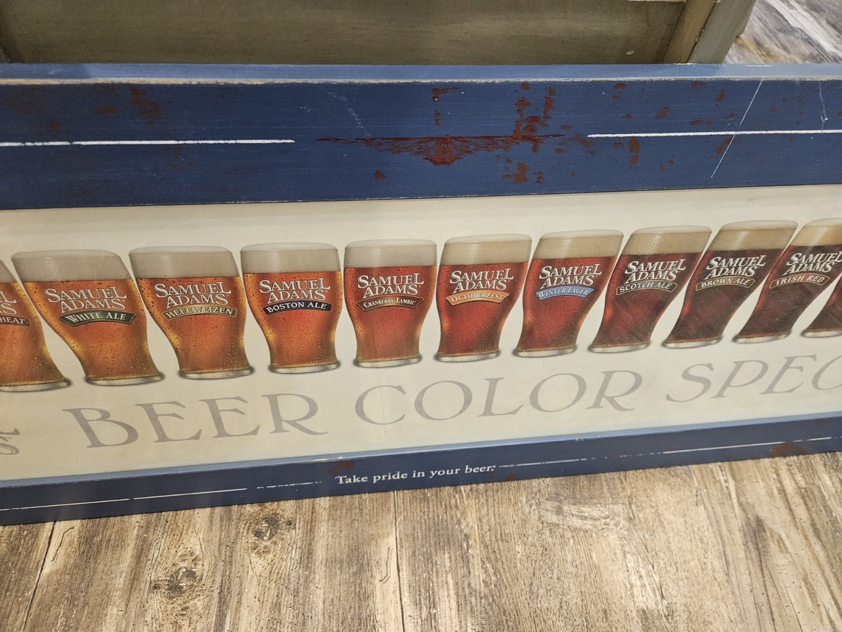 VINTAGE RARE Samuel Sam Adams The Beer Color Spectrum Sign 52.5
