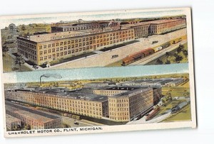 Flint Michigan MI Postcard 1926 Chevrolet Motor Company Factory Buildings