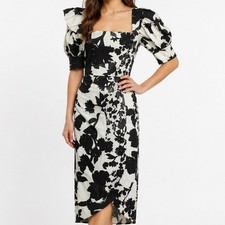 Christopher John Rogers for Target Puff Sleeve Floral Midi Dress Romantic New