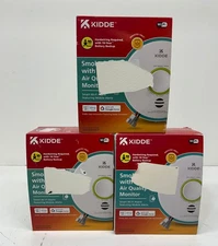 3PK Kidde Smart Hardwired Wi-Fi Smoke Detector and Indoor Air Quality Monitor