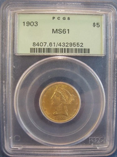 1903-P Liberty Half Eagle — photo from the most recent tracked eBay sale