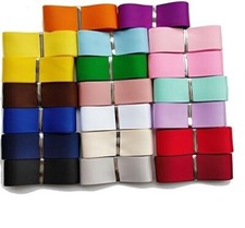 20Yards 1" 25MM Double Face Polyester Satin Ribbon 20 Colors Assorted Bulk Lots