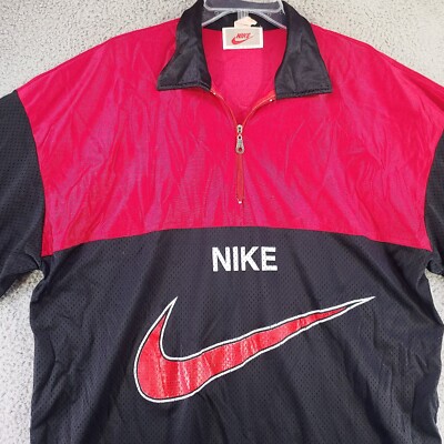【希少＿美品】Nike×アメリ代表/スウェットシャツ/ジャージ/ナイキXL Nike Vintage Shirt Jersey XL Mens 1/4 Zip Vented Made USA