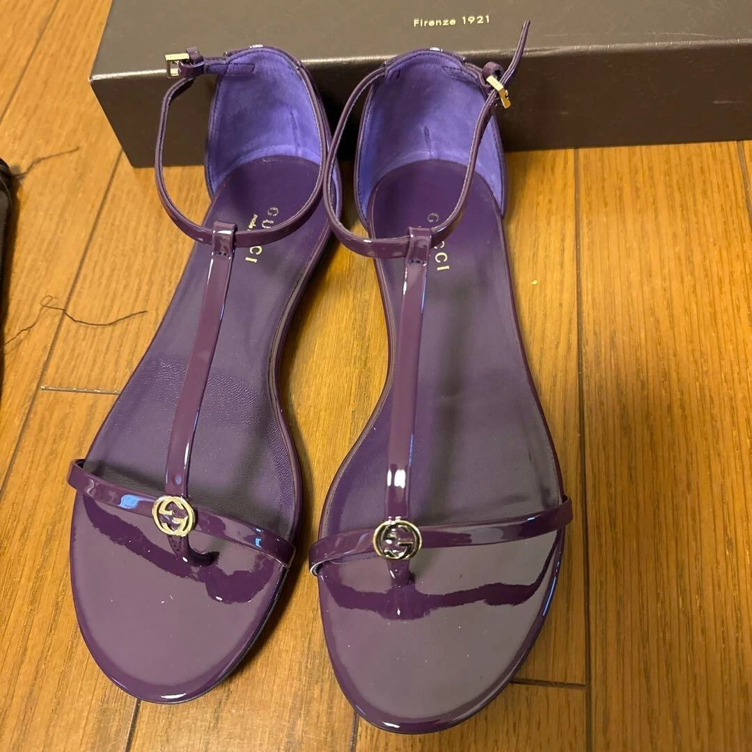 Authentique Gucci Vintage Sandales Chaussures Taille 36,5 US 6,5 Deadstock Non Utilisé