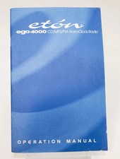Eton ego 4000 CD/MP3/FM ALARM CLOCK RADIO Operation Manual