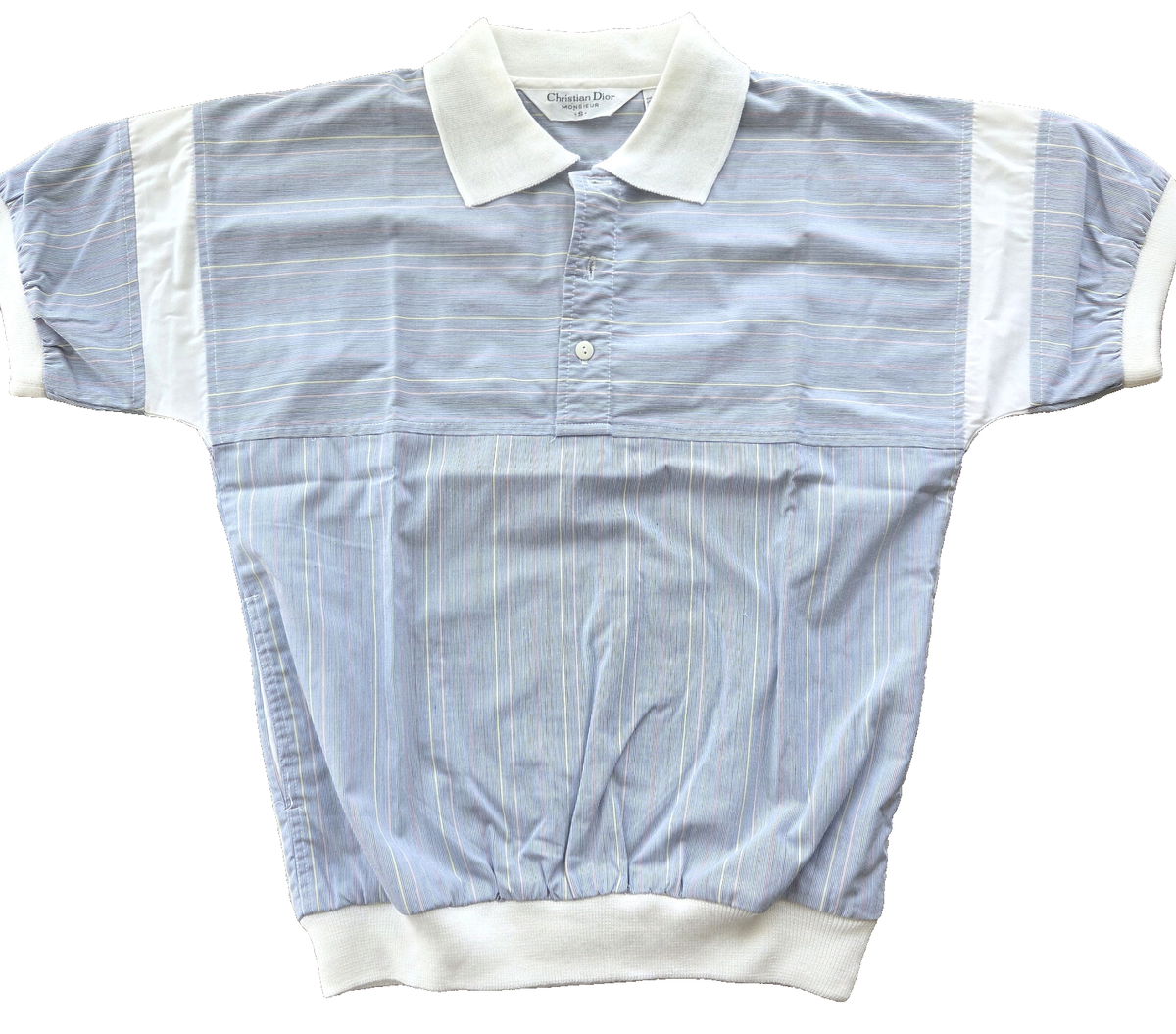 Christian Dior Set Pants Shirt Men's S Blue Stripe VTG Monsieur