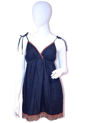 white christmas dresses Maribel Denim Midi Dress main image 0