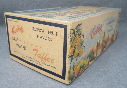Rare COBBS Salt Water Taffy, Taffee 1 Lb. Candy Box, Little River, Miami Florida - Picture 4 of 12