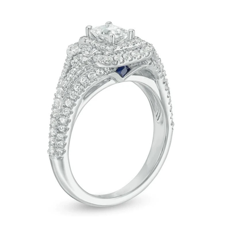 1.35Ct White Emerald Cut CZ Women's Engagement Wedding Ring