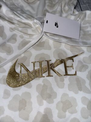 nike leopard hooded shirts & tops