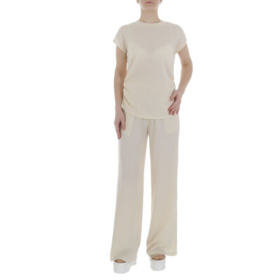 Damen Stretch Tunnelzug Anzug 9517 Ital-design In Beige