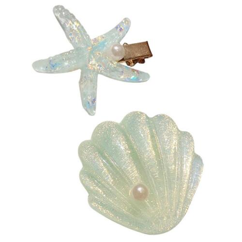 2pcs/set Girls Sea Star Shell Hairpins Irregular Hair Clip Women Fringe Hairgrip - Bild 13 von 13