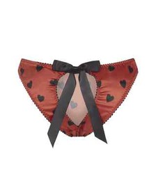 Vintage Agent Provocateur Hart Love Black Red Heart Ouvert X Small AP 1 6-8 BNWT