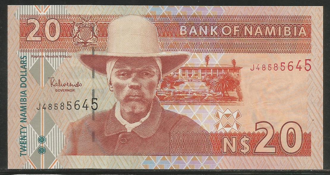 Namibia P-6 20 Dollars 2002 Unc
