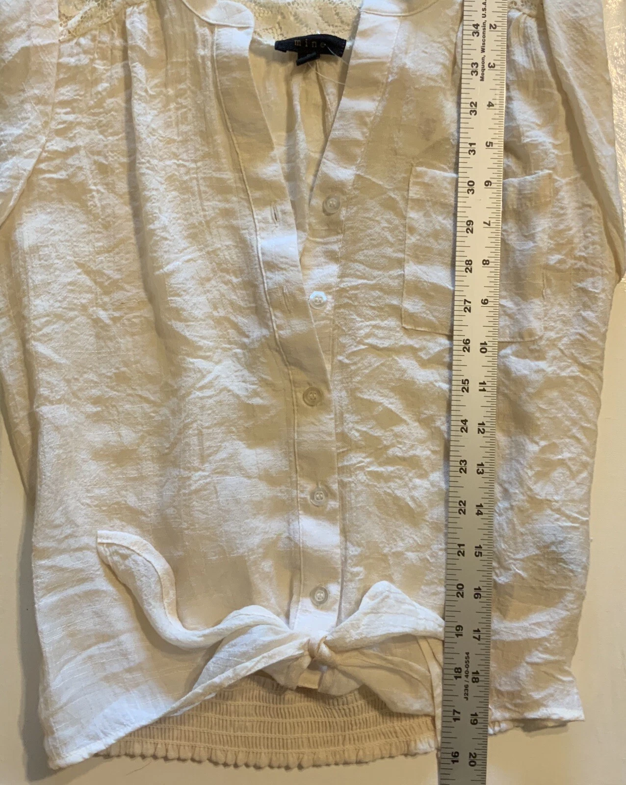 OFF WHITE Camicia abito in pizzo senza maniche nuova con etichette primavera estate top avorio bianco juniors