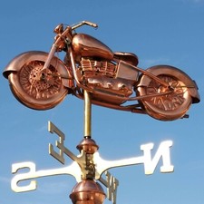 Motorcycle Copper Weathervane