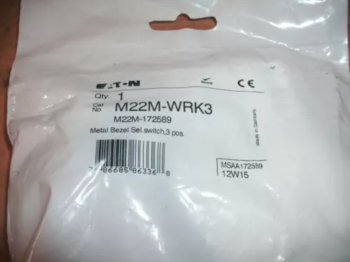 EATON M22M-WRK3 METAL BEZEL SELECTOR SWITCH 3 POSITION