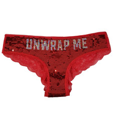 VTG VICTORIA'S SECRET PINK BLING UNWRAP ME LACE EXTRA LOW RISE HIPSTER PANTY M