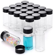 Glass Vials with Screw Caps 20-Pack 20ml Clear for Essential Oils Samples