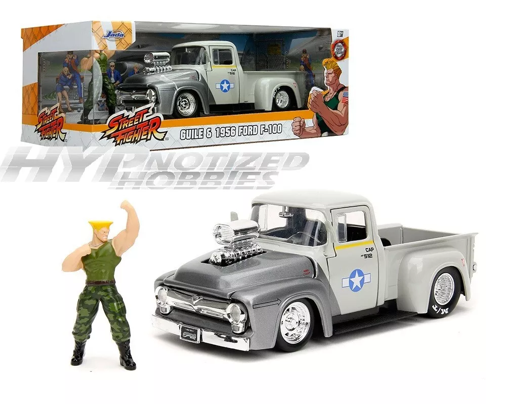 STREET FIGHTER - Guile & 1956 Ford F-100 - 1:24 : :  Figurines Jada Toys Street Fighter