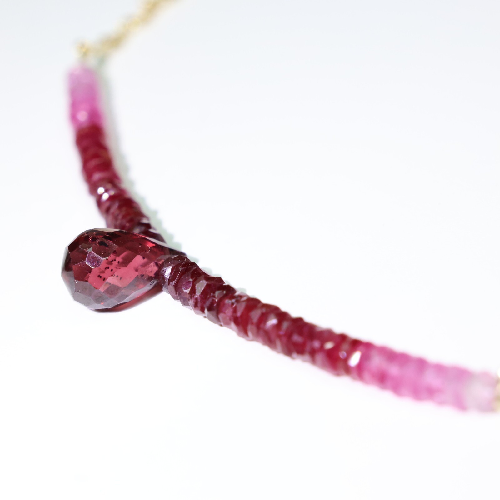 Collier rubis naturel véritable et grenat 2008 unique, le cadeau idéal pour elle
