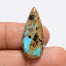 100 Natural Turquoise Pear Shape Cabochon Loose Gemstone 12 Ct 28X11X4mm OA9845