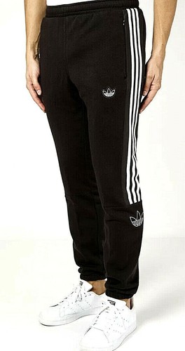 New Mens Adidas Originals Pants Joggers Outline ED4690 Black Size L | eBay