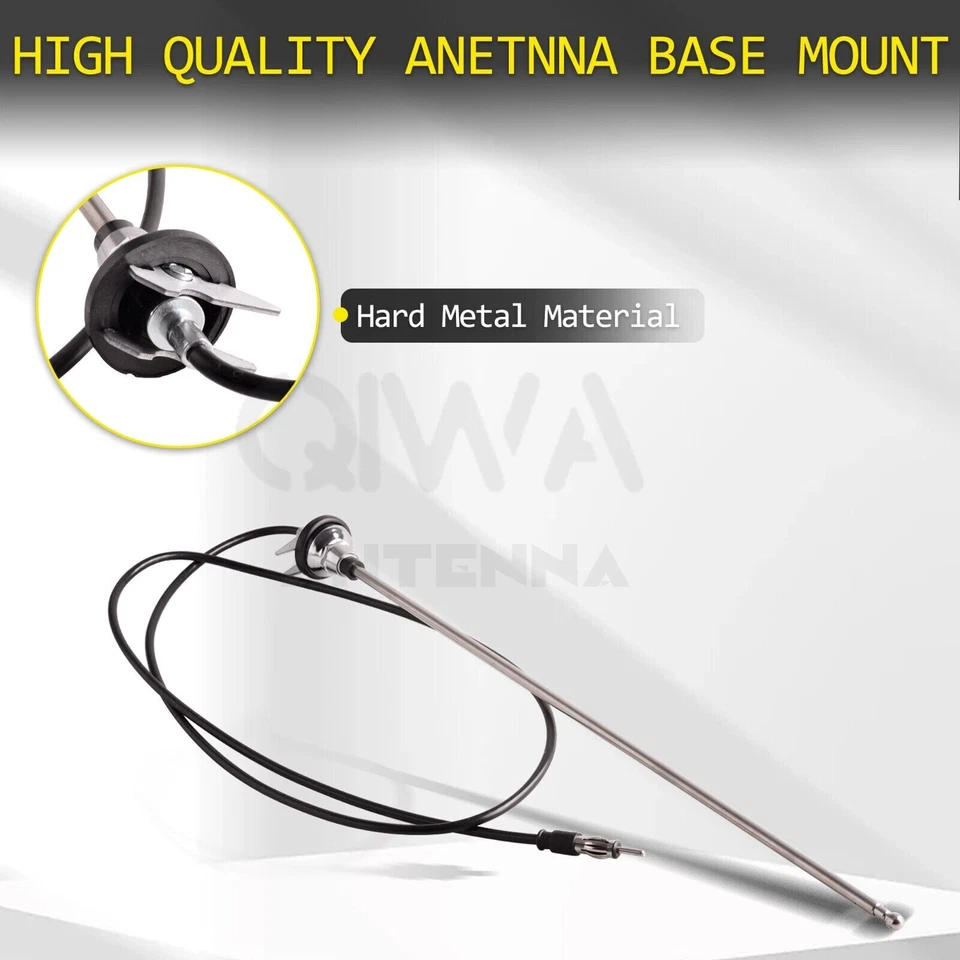 NEW 3 Section Retractable Vintage Style AM/FM Car Radio Antenna Round Base - Image 2 of 4