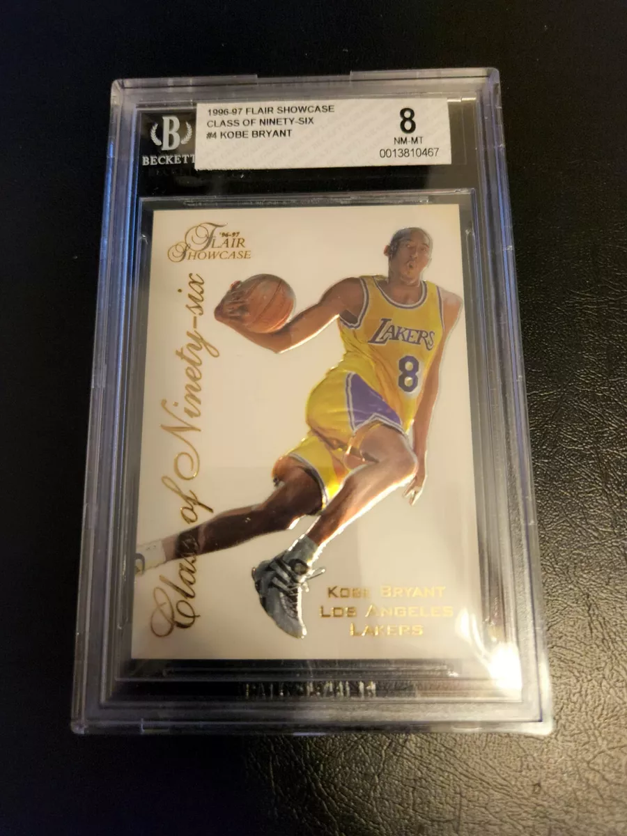 KOBE BRYANT 1996/97 FLEER FLAIR SHOWCASE CLASS OF 96 BGS RC #4 ROOKIE INSERT