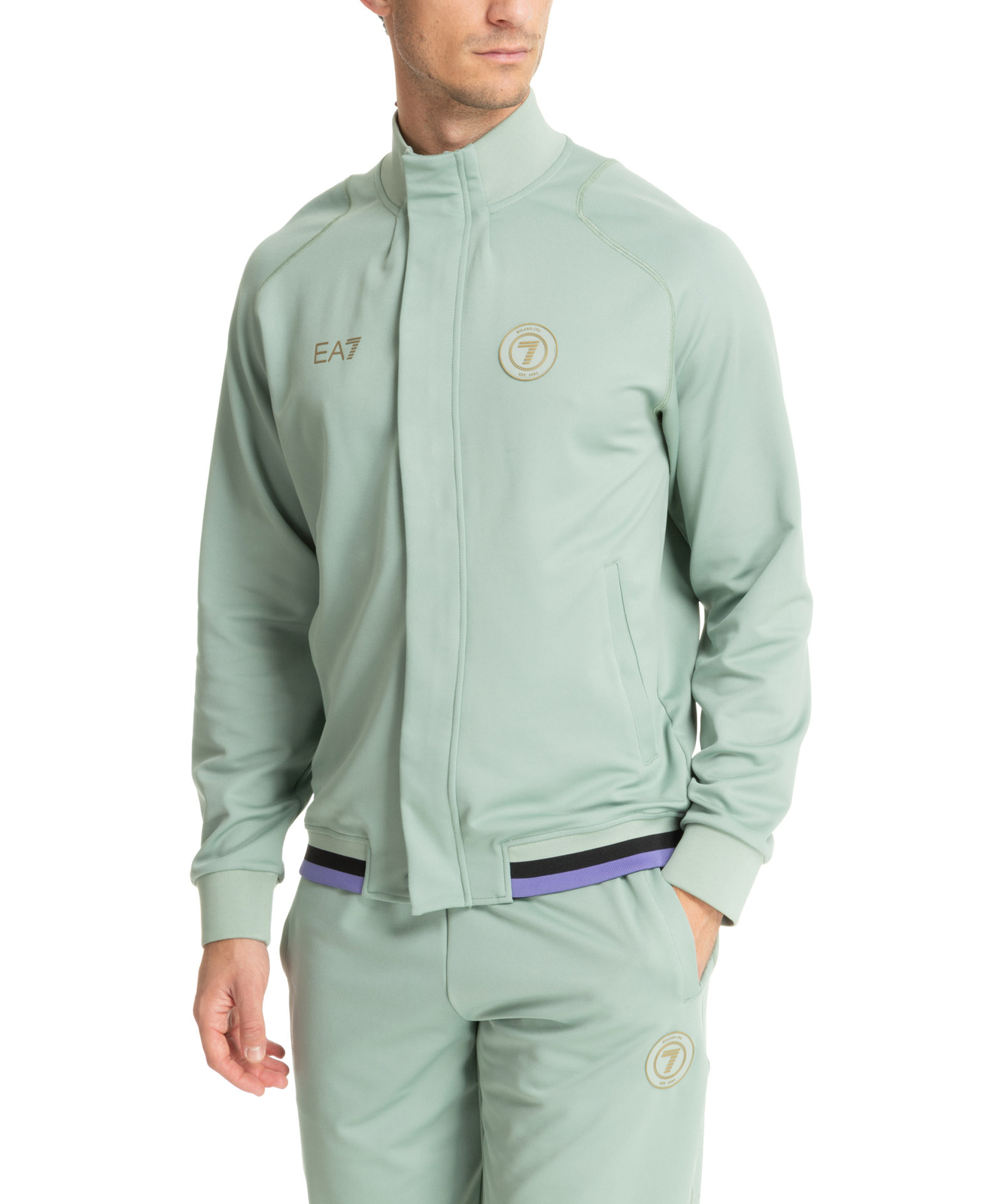 Толстовка Emporio Armani EA7 на молнии herren 7M000258AF13526U9024 зеленого цвета 20490₽