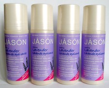 4 x 89ml/3oz each. JASON Pure Natural Roll-On Calming Lavender Deodorant.